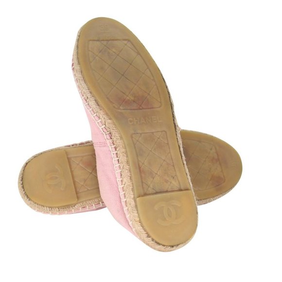 Chanel Espadrille 39 Velvet Fabric Cc Sequin Cap-toe Flats CC-S0207P-C025 - Picture 11 of 12